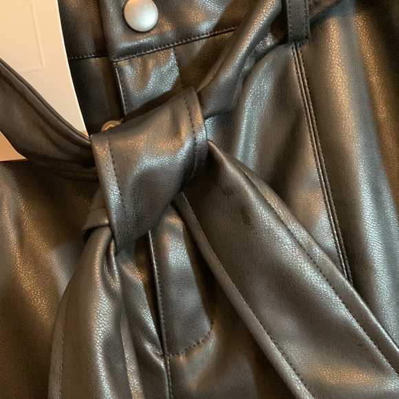 BNWT Kaffe faux leather belted pants - Picture 6 of 9